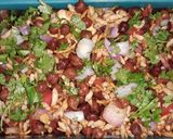A picture of step 3 of Chana chaat.