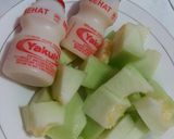 Foto langkah ke 1 dari resep Honeydew yakult / jus melon yakult (PR_Jus/PR_Smoothies/Juice).
