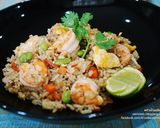 รูปขั้นตอนการทำที่ 4 ของ ข้าวผัดวาซาบิกุ้ง