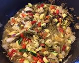 Une image de l'étape 5 de Poivrons courgettes et navets farcis aux légumes.