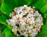 Hình bước làm 8 của món Cơm hấp lá sen