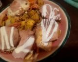 A picture of step 11 of Roast Beef w/Cabbage and Kidney beans, ShroomGravy, Roast Taters.