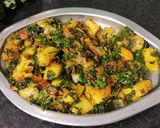 A picture of step 5 of Methi Aloo ki bhaji.