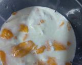 A picture of step 1 of Mango smoothie.