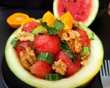 A picture of step 3 of Watermelon Walnut Salad.