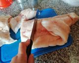 Foto del paso 3 de la receta: Filet de abadejo a la crema con champignones y papas fritas