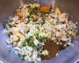 A picture of step 3 of Emperor Cakes with Kachchi Kairi Relish.