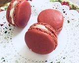 Foto langkah ke 29 dari resep Macaron - Red Velvet ft Tiramisu.