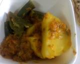 Bhindi potato vegetable in green masala recipe step 3 photo