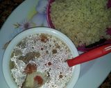 A picture of step 1 of Brown Rice With Chicken Soup.