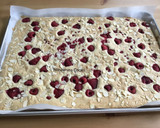 A picture of step 2 of White Chocolate Raspberry Squares.