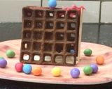 A picture of step 2 of Chocolate waffle tent.