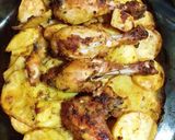 صورة لخطوة 7 من وصفة بطاطا في الكوشة مع دجاج محمر 😋😋