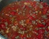 A picture of step 4 of Major's venison chili.