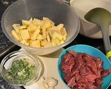 A picture of step 1 of Beef Clear Soup with Rutabaga (Swede).