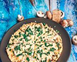 Фото кроку 2 до ПП пицца с курицей и грибами.