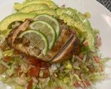 A picture of step 3 of Chicken breast with green salad.