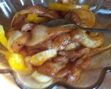 A picture of step 3 of Fajita chicken (BBQ cooked).