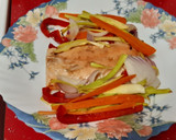 Foto del paso 3 de la receta: Salmón y verduras en papillote en airfryer