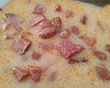 Tejfölös bableves recept fázis 5 fotója