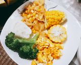 Hình bước làm 4 của món Nui nơ xào ngô ngọt cho bé