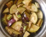 A picture of step 1 of Brinjal In Tadka Curd.