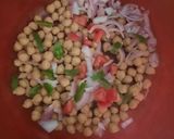A picture of step 1 of Mango Pasta chaat.