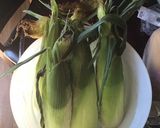 A picture of step 1 of California Farm Grilled Sweet Corn in the Husk.