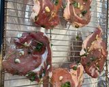 A picture of step 2 of Grilled pork loin served with rice & fried egg.