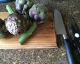 Foto del paso 1 de la receta: "Carciofi alla romana" (alcauciles)