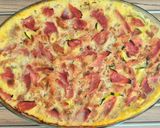 Une image de l'étape 5 de Clafoutis salé au thon, courgettes et jambon blanc.