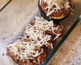 A picture of step 3 of Sloppy Joe Stuffed Mini-Eggplant & Zucchini.