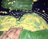 A picture of step 4 of Rikwach / arbi patta pakora.