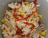 A picture of step 3 of My Sriracha Chicken and Corn Dip. 😉.