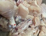 A picture of step 1 of Kerala style chicken fry.