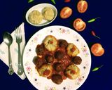 A picture of step 18 of Fish Momo with Fish Balls in Red Sauce.