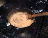 A picture of step 2 of Chorizo with pink sauce.