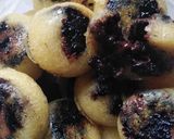 A picture of step 8 of Pancake poppers with chocolate filling.