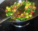 A picture of step 4 of ABC (aloo,beans,carrot) mix veg sabzi.