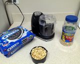 A picture of step 1 of Ruggles Reese's Peanut Butter Cup Cheesecake.