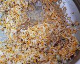 A picture of step 3 of Odia style moong dal khichdi.