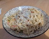 Foto del paso 7 de la receta: Tallarines con gambones y espárragos trigueros