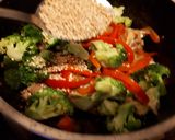 A picture of step 5 of Sesame beef with brocolli.