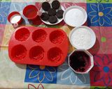 A picture of step 1 of Milky Rose Oreo Muffins.