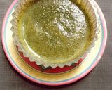 A picture of step 2 of Green chatni💚.