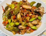 Foto langkah ke 6 dari resep Cumi asin oseng pete pedas.