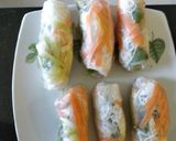 Hình bước làm 4 của món Gỏi cuốn chay và tôm