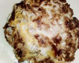 A picture of step 2 of My home made burger.