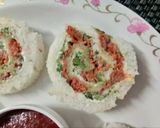 A picture of step 7 of Tricoloured Rollcut Sandwiches.