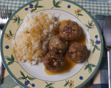 Foto del paso 3 de la receta: Albóndigas rellenas con salsa de cebollas y vino de Jerez